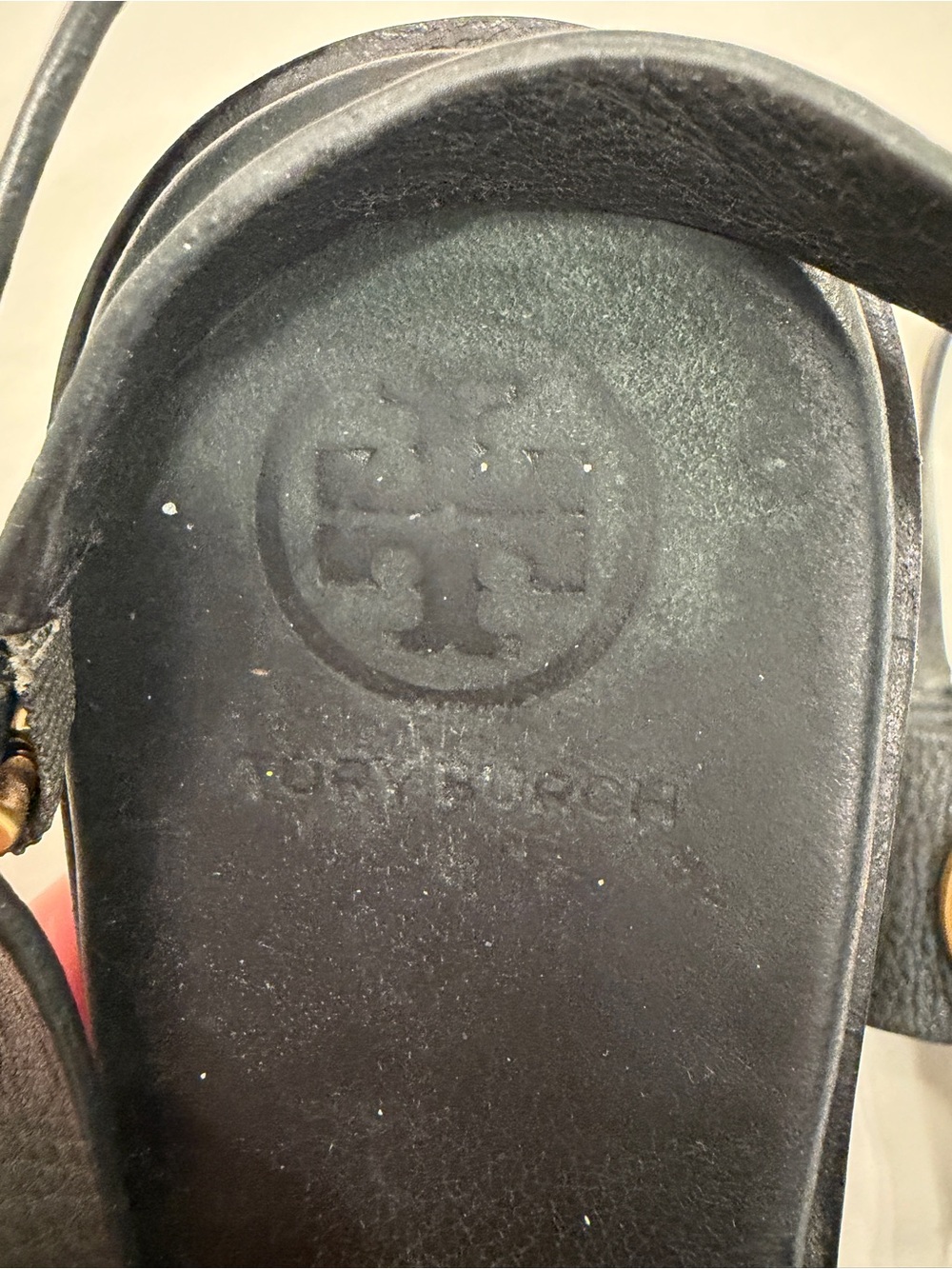 Tory Burch Black Leather Thong Sandals 8.5 - Picture 4 of 8